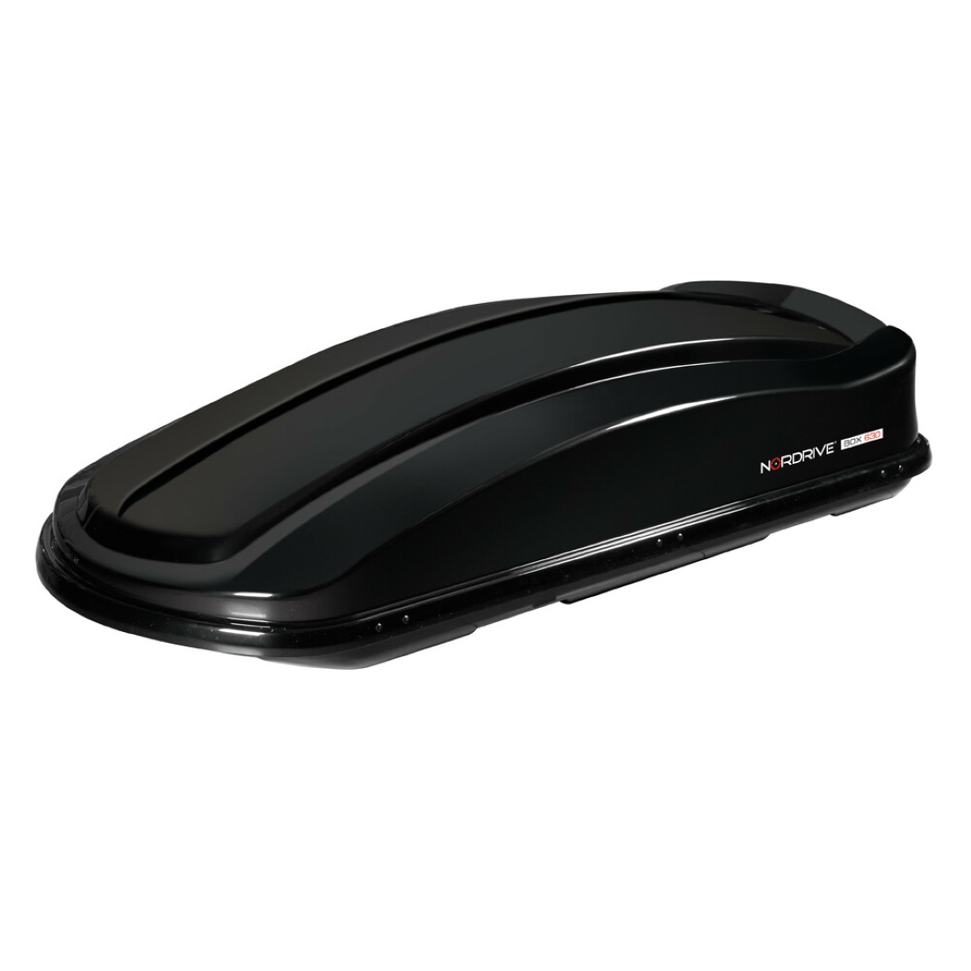 Μπαγκαζιέρα Οροφής NORDRIVE BOX 630L Με Γυαλιστερή Υφή Και Διπλό Άνοιγμα (Μαύρο)