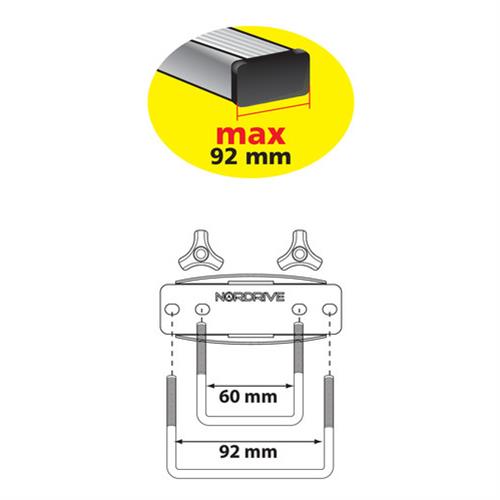 Μπαγκαζιέρα Οροφής NORDRIVE BOX 630L Με Γυαλιστερή Υφή (Μαύρο)