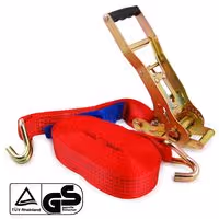 Ιμάντας Καστάνια 9m 5000kg & Γάντζους Κόκκινος