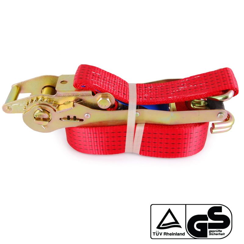 Ιμάντας Καστάνια 9m 5000kg & Γάντζους Κόκκινος