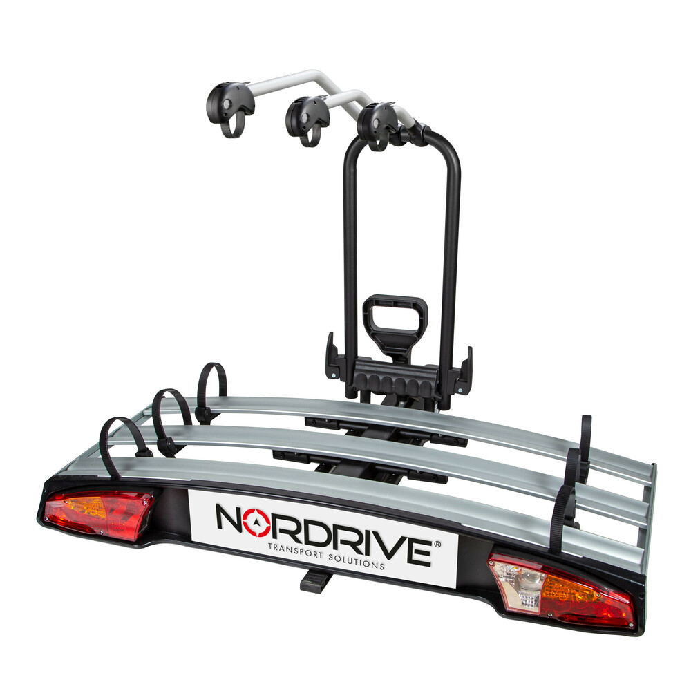 Βάση Ποδηλάτου Κοτσαδόρου NORDRIVE WAVE 3 Για 3 Ποδήλατα / 1 FAT BIKE Με Ανάκλιση & Μοχλό