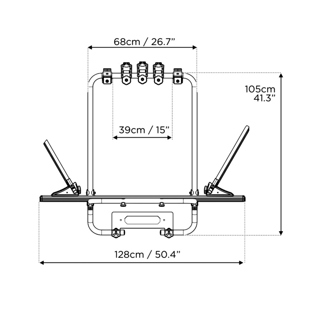 Βάση Ποδηλάτου Πορτ Μπαγκάζ MENABO SHADOW CADDY Για 3 Ποδήλατα Για VW CADDY