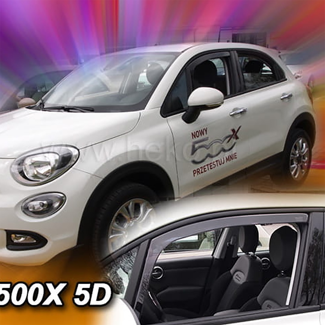 Ανεμοθραύστες HEKO Για FIAT 500 X 5D 2015-2021 (Ζευγάρι / Μπροστινοί)
