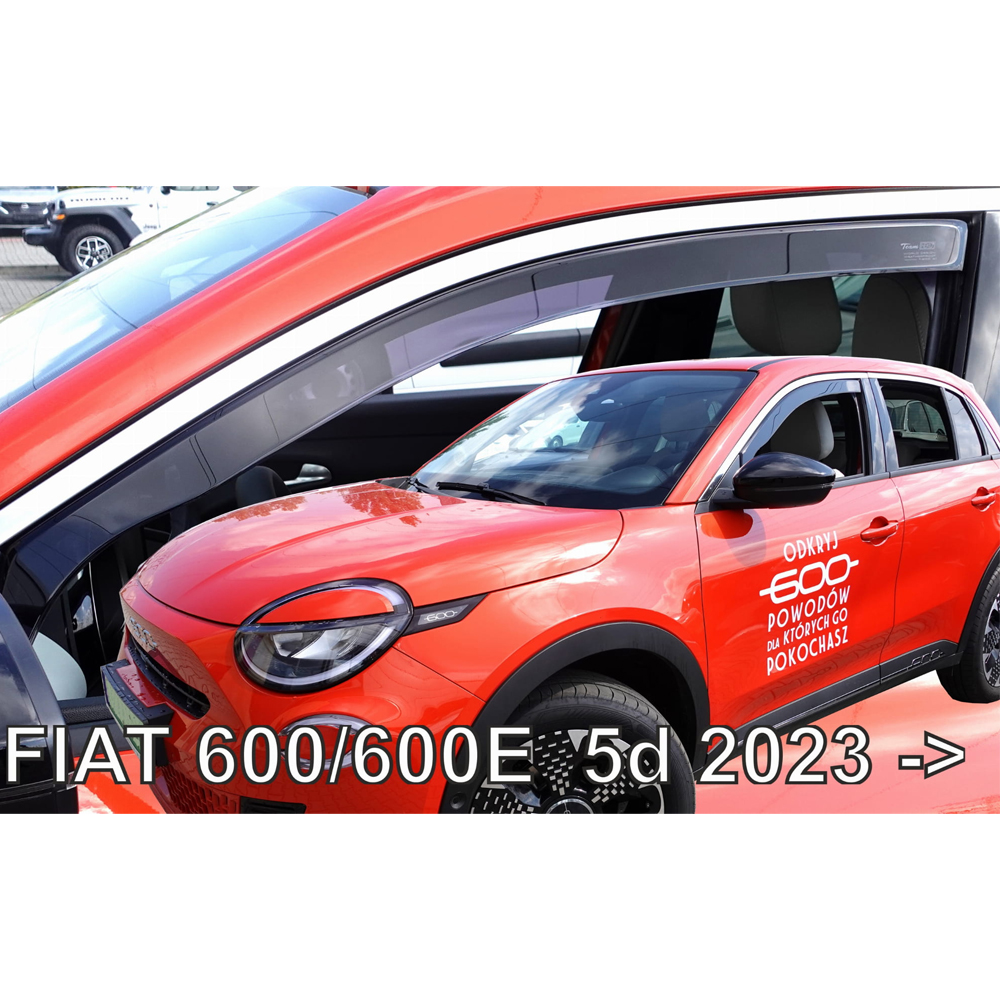 Ανεμοθραύστες HEKO Για FIAT 600 / 600E 5D 2023+ (Ζευγάρι / Μπροστινοί)