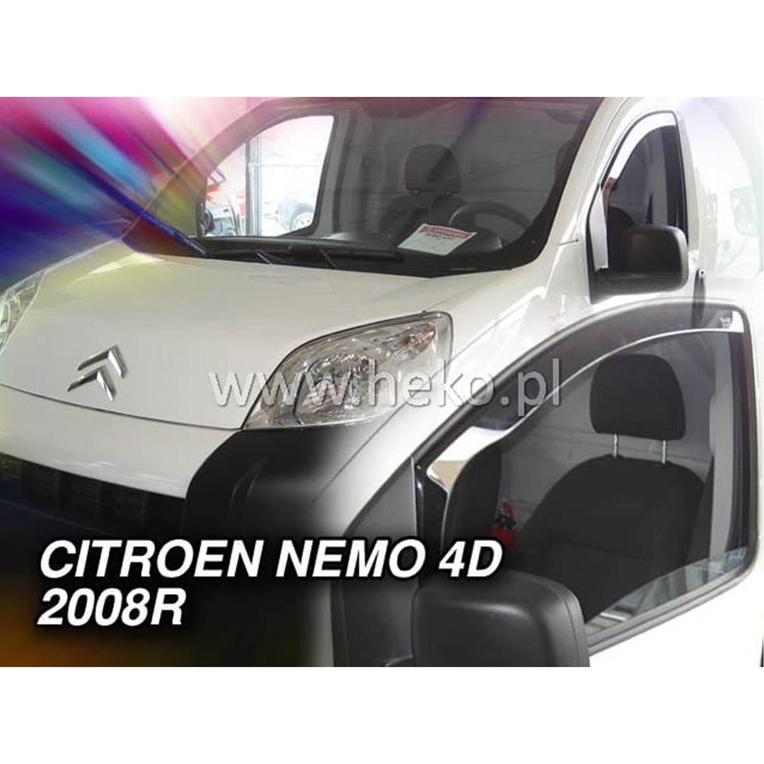 Ανεμοθραύστες HEKO Για FIAT FIORINO / QUBO 4D 5D 2008-2020 / PEUGEOT BIPPER / CITROEN NEMO (Ζευγάρι / Μπροστινοί)