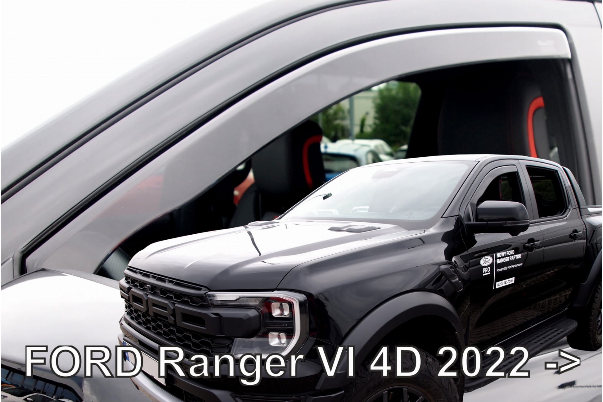 Ανεμοθραύστες HEKO Για FORD RANGER 4D 2022+ / RAPTOR 2022+ (Ζευγάρι / Μπροστινοί)