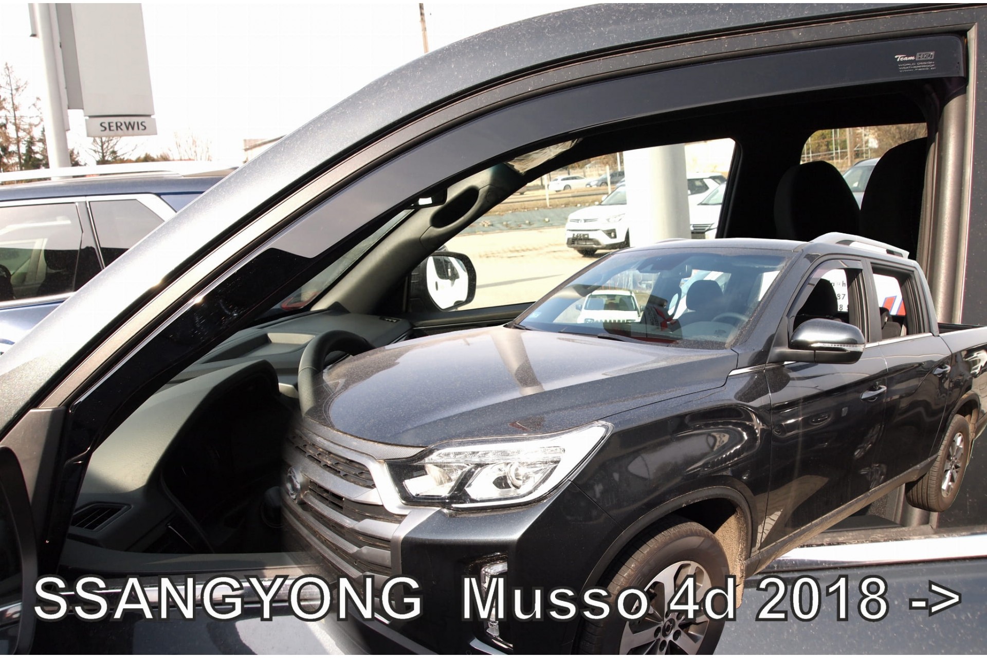 Ανεμοθραύστες HEKO Για SSANGYONG MUSSO 4D 2018+ (Ζευγάρι / Μπροστινοί)