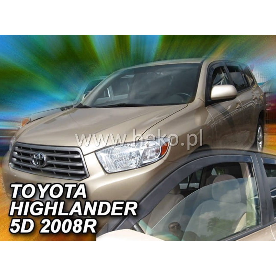 Ανεμοθραύστες HEKO Για TOYOTA HIGHLANDER 5D 2007+ (Ζευγάρι / Μπροστινοί)