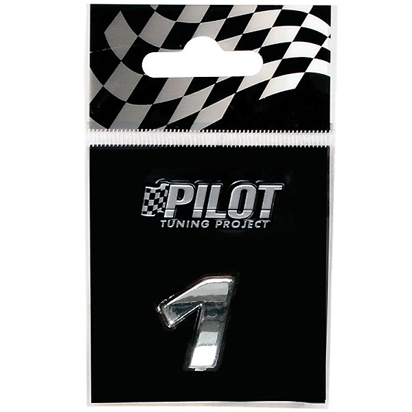 Αυτοκόλλητο Αριθμός 3D PILOT TYPE-1 "1" (18mm)