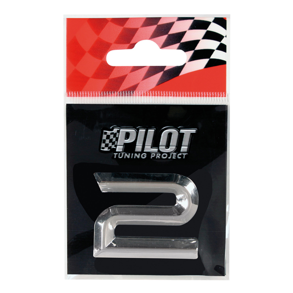 Αυτοκόλλητο Αριθμός 3D PILOT TYPE-2 "2" (26mm)