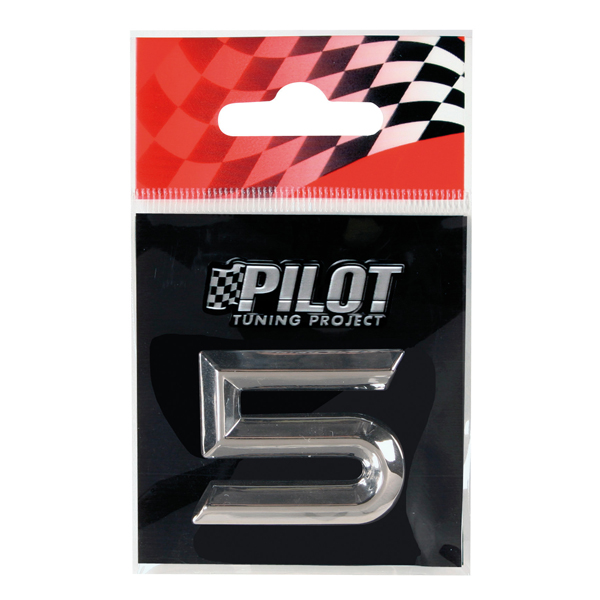 Αυτοκόλλητο Αριθμός 3D PILOT TYPE-2 "5" (26mm)