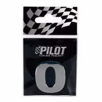 Αυτοκόλλητο Αριθμός 3D PILOT TYPE-3 "0" (28mm)