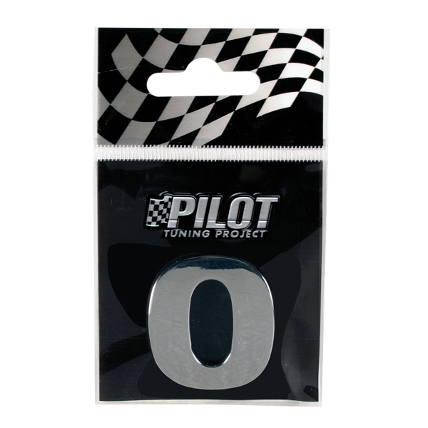 Αυτοκόλλητο Αριθμός 3D PILOT TYPE-3 "0" (28mm)