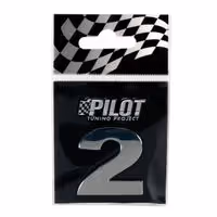 Αυτοκόλλητο Αριθμός 3D PILOT TYPE-3 "2" (28mm)