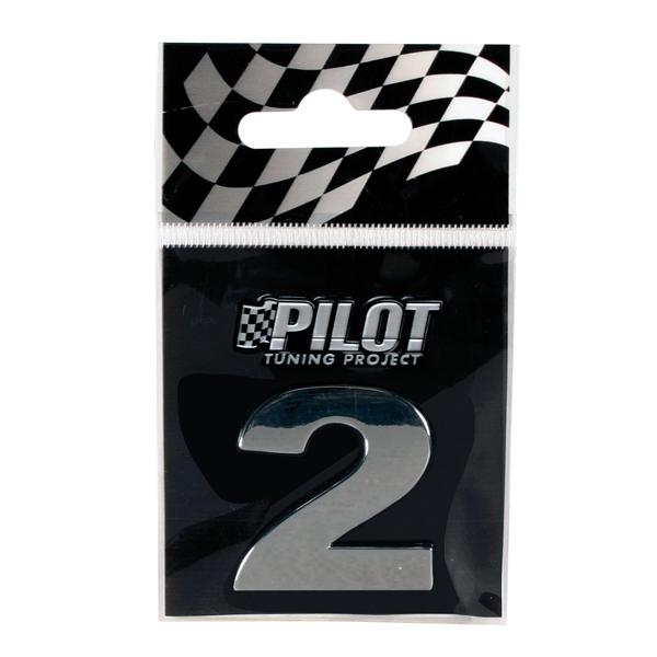 Αυτοκόλλητο Αριθμός 3D PILOT TYPE-3 "2" (28mm)