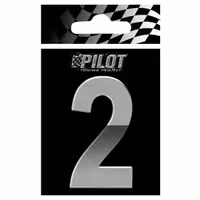 Αυτοκόλλητο Αριθμός 3D PILOT TYPE-4 "2" (70mm)
