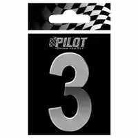 Αυτοκόλλητο Αριθμός 3D PILOT TYPE-4 "3" (70mm)