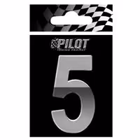 Αυτοκόλλητο Αριθμός 3D PILOT TYPE-4 "5" (70mm)