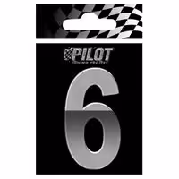 Αυτοκόλλητο Αριθμός 3D PILOT TYPE-4 "6" (70mm)