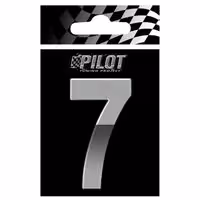 Αυτοκόλλητο Αριθμός 3D PILOT TYPE-4 "7" (70mm)
