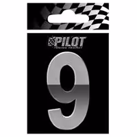 Αυτοκόλλητο Αριθμός 3D PILOT TYPE-4 "9" (70mm)