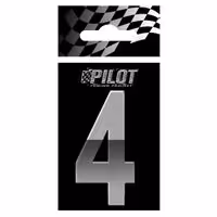 Αυτοκόλλητο Αριθμός 3D PILOT TYPE-5 "4" (56mm)