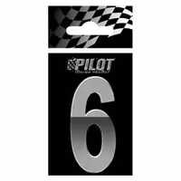 Αυτοκόλλητο Αριθμός 3D PILOT TYPE-5 "6" (56mm)