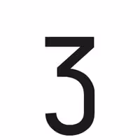 Αυτοκόλλητο Αριθμός Πινακίδων LAMPA "3" (30mm x 60mm)