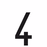 Αυτοκόλλητο Αριθμός Πινακίδων LAMPA "4" (30mm x 60mm)