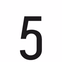 Αυτοκόλλητο Αριθμός Πινακίδων LAMPA "5" (30mm x 60mm)