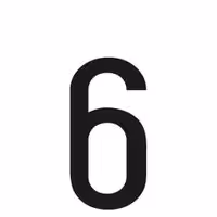 Αυτοκόλλητο Αριθμός Πινακίδων LAMPA "6" (30mm x 60mm)