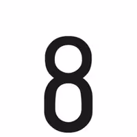 Αυτοκόλλητο Αριθμός Πινακίδων LAMPA "8" (30mm x 60mm)