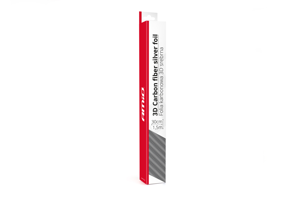 Αυτοκόλλητο Φιλμ AMiO (30x150cm/Ασημί Carbon)