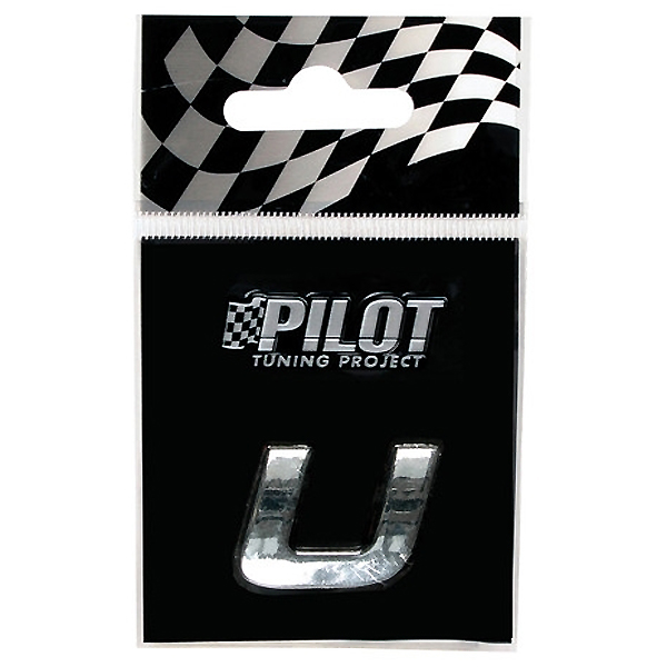 Αυτοκόλλητο Γράμμα 3D PILOT TYPE-1 "U" (18mm)