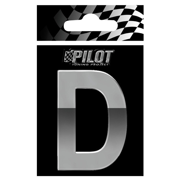 Αυτοκόλλητο Γράμμα 3D PILOT TYPE-4 "D" (70mm)