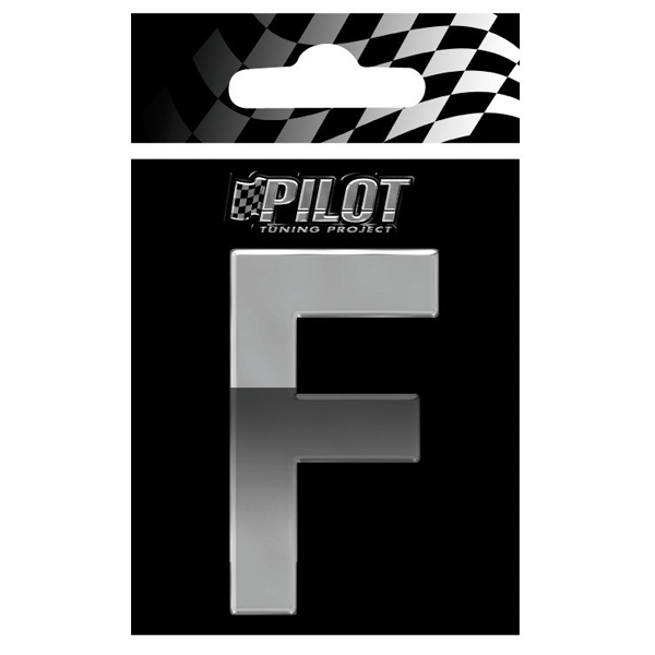 Αυτοκόλλητο Γράμμα 3D PILOT TYPE-4 "F" (70mm)