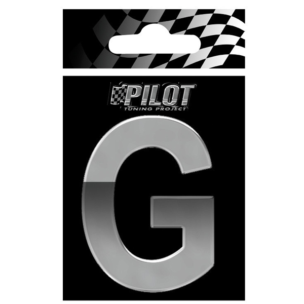Αυτοκόλλητο Γράμμα 3D PILOT TYPE-4 "G" (70mm)