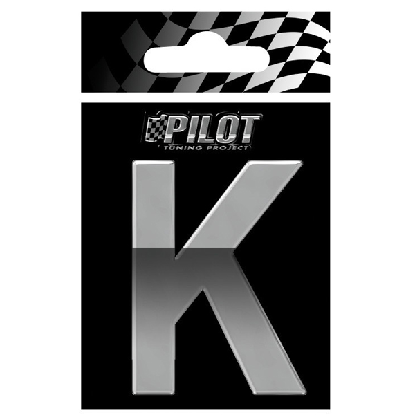 Αυτοκόλλητο Γράμμα 3D PILOT TYPE-4 "K" (70mm)