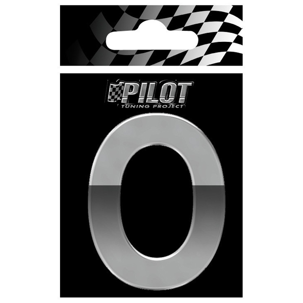 Αυτοκόλλητο Γράμμα 3D PILOT TYPE-4 "O" (70mm)