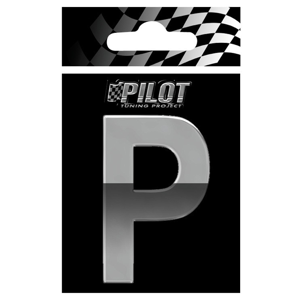 Αυτοκόλλητο Γράμμα 3D PILOT TYPE-4 "P" (70mm)