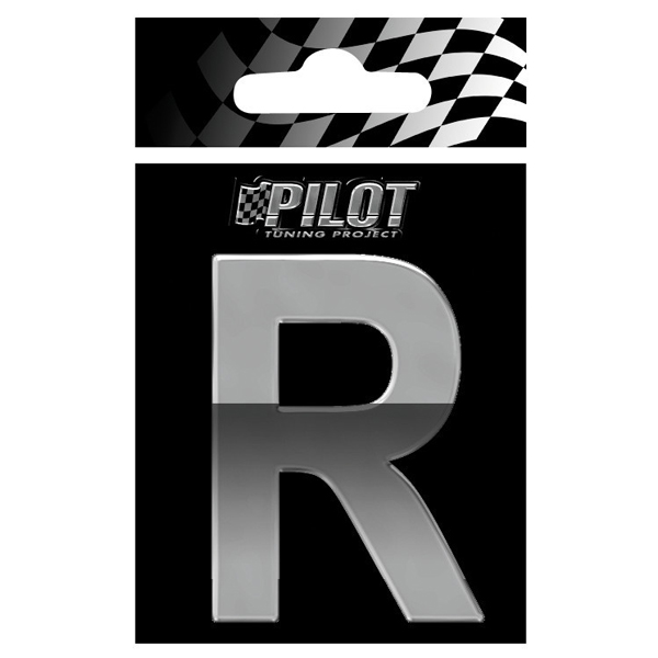 Αυτοκόλλητο Γράμμα 3D PILOT TYPE-4 "R" (70mm)