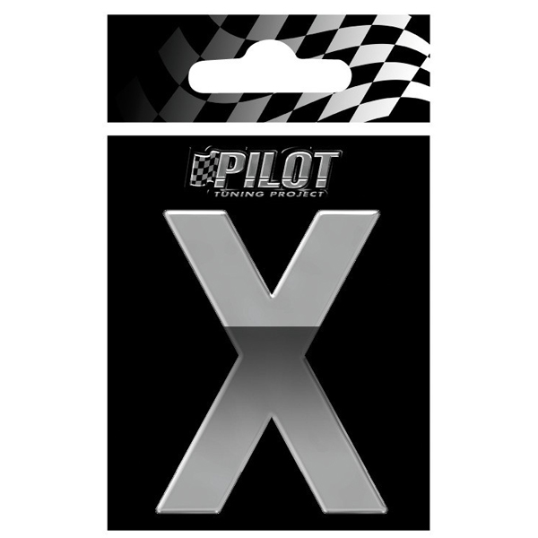 Αυτοκόλλητο Γράμμα 3D PILOT TYPE-4 "X" (70mm)