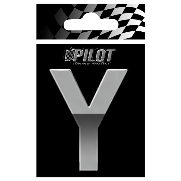 Αυτοκόλλητο Γράμμα 3D PILOT TYPE-4 "Y" (70mm)