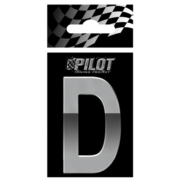 Αυτοκόλλητο Γράμμα 3D PILOT TYPE-5 "D" (56mm)