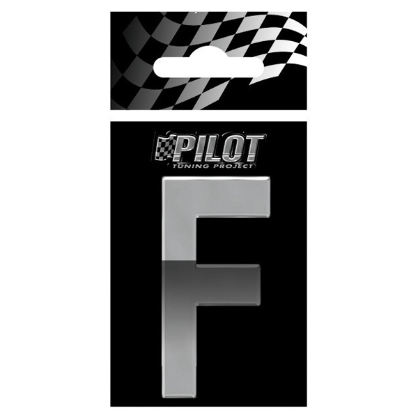 Αυτοκόλλητο Γράμμα 3D PILOT TYPE-5 "F" (56mm)