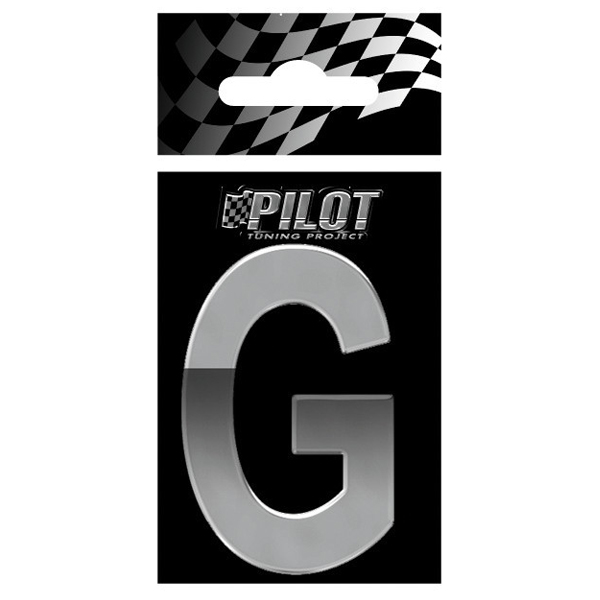Αυτοκόλλητο Γράμμα 3D PILOT TYPE-5 "G" (56mm)