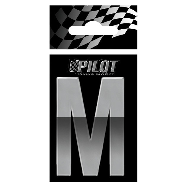 Αυτοκόλλητο Γράμμα 3D PILOT TYPE-5 "M" (56mm)