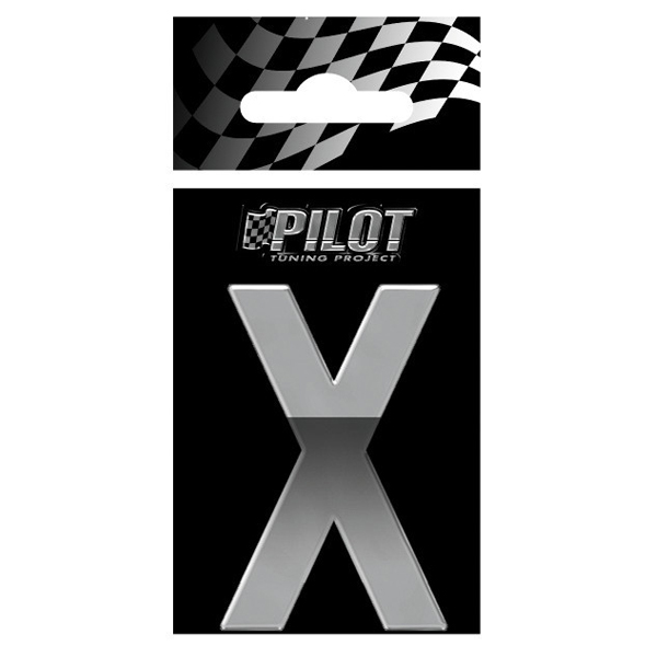 Αυτοκόλλητο Γράμμα 3D PILOT TYPE-5 "X" (56mm)