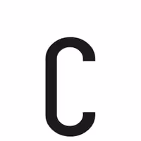 Αυτοκόλλητο Γράμμα Πινακίδων LAMPA "C" (30mm x 60mm)