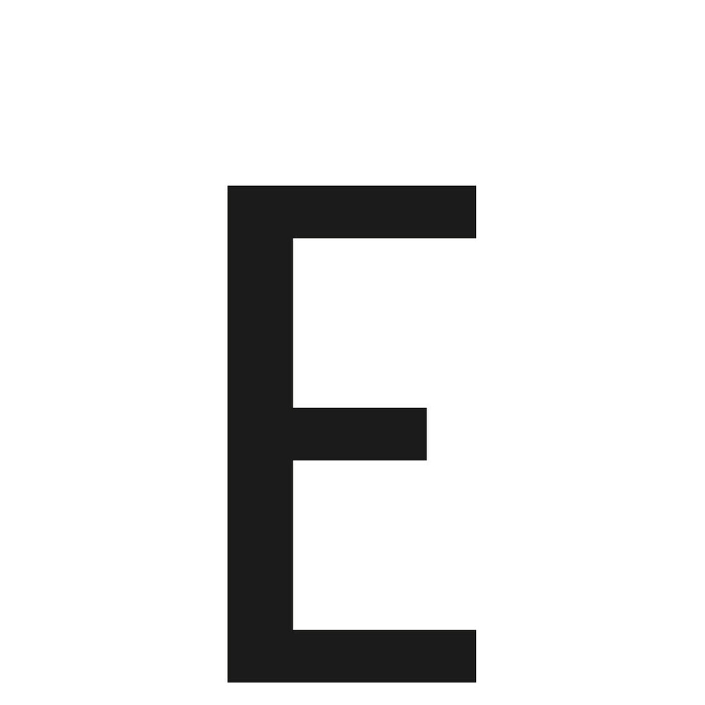 Αυτοκόλλητο Γράμμα Πινακίδων LAMPA "E" (30mm x 60mm)